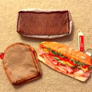 Sub sandwich, ice cream sandwich, & PB&J bags